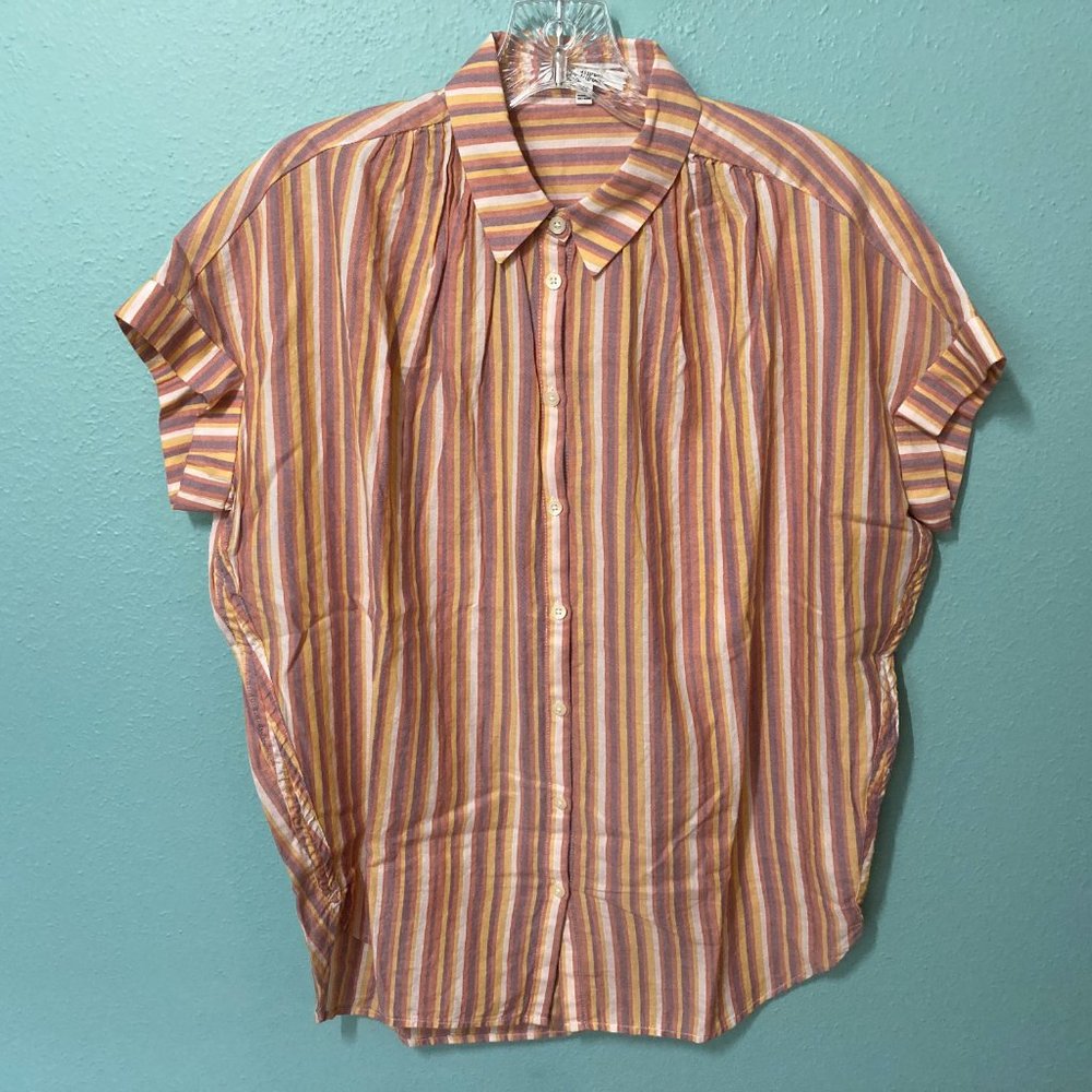 Madewell Central Shirt in Rainbow Stripe XS